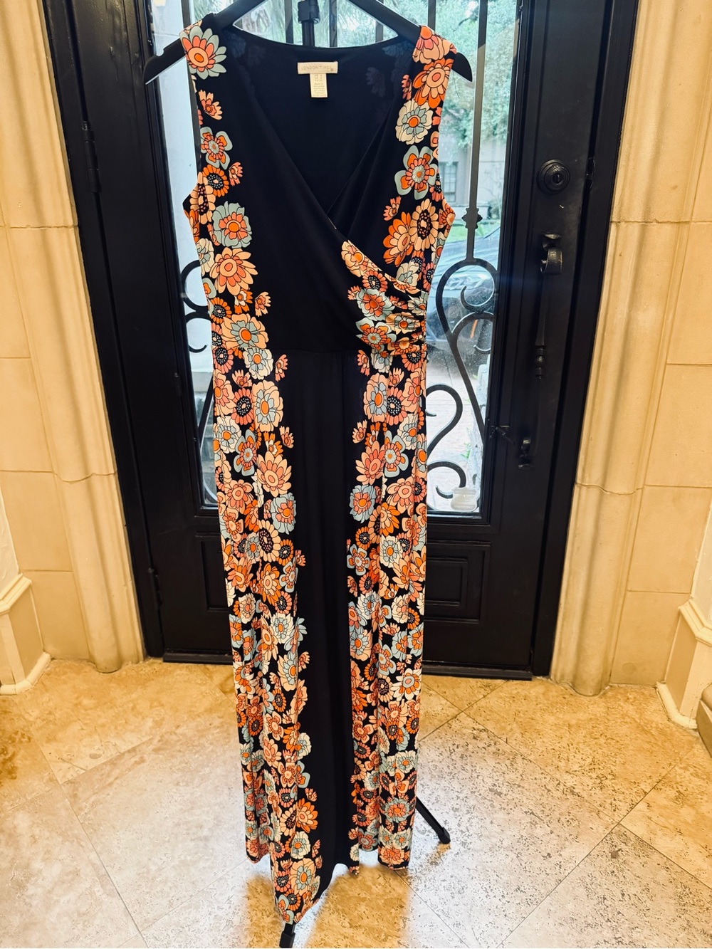Daisy, Flower-Print Navy Orange Pink Maxi Dress. Compliments guaranteed ; )